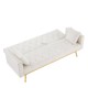 Convertible Folding Futon Sofa Bed with Golden legs F-8001