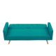 Blue Double Corner Folding Sofa Bed W/Two Throw Pillows F-8004
